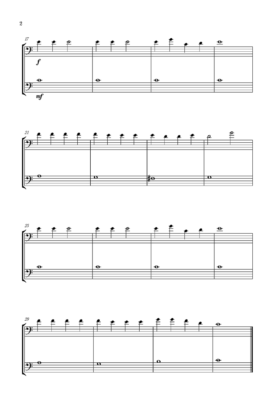 Jingle Bells | Pierpont | Christmas song | cello duet | easy | C Major String Duet scores gallery preview page 2