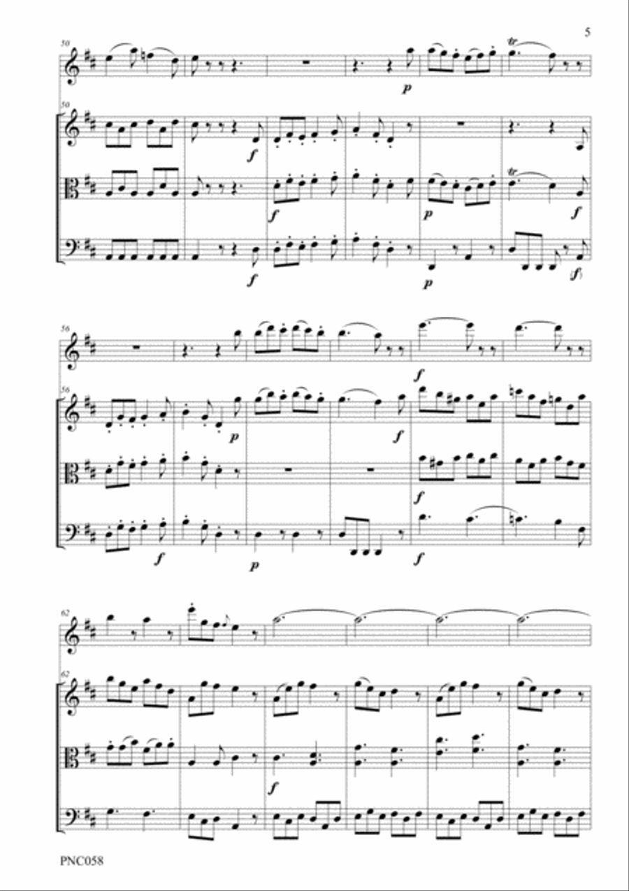 HAYDN QUARTETTO 1 IN D MAJOR Hob II: D9 for flute, violin, viola & cello Small Ensemble scores gallery preview page 6