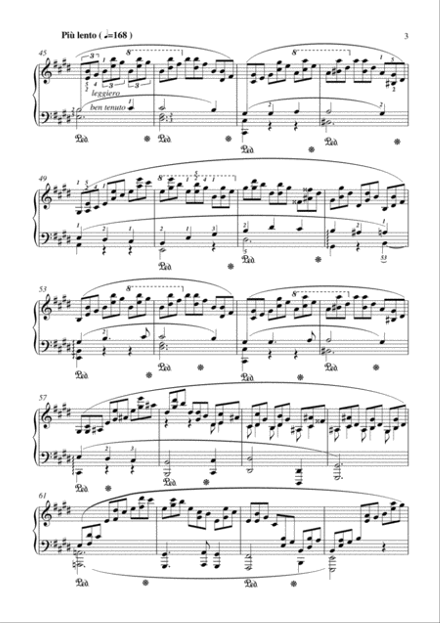 Chopin - Etude Op. 25, No. 5 in E minor for piano solo Piano Method scores gallery preview page 4