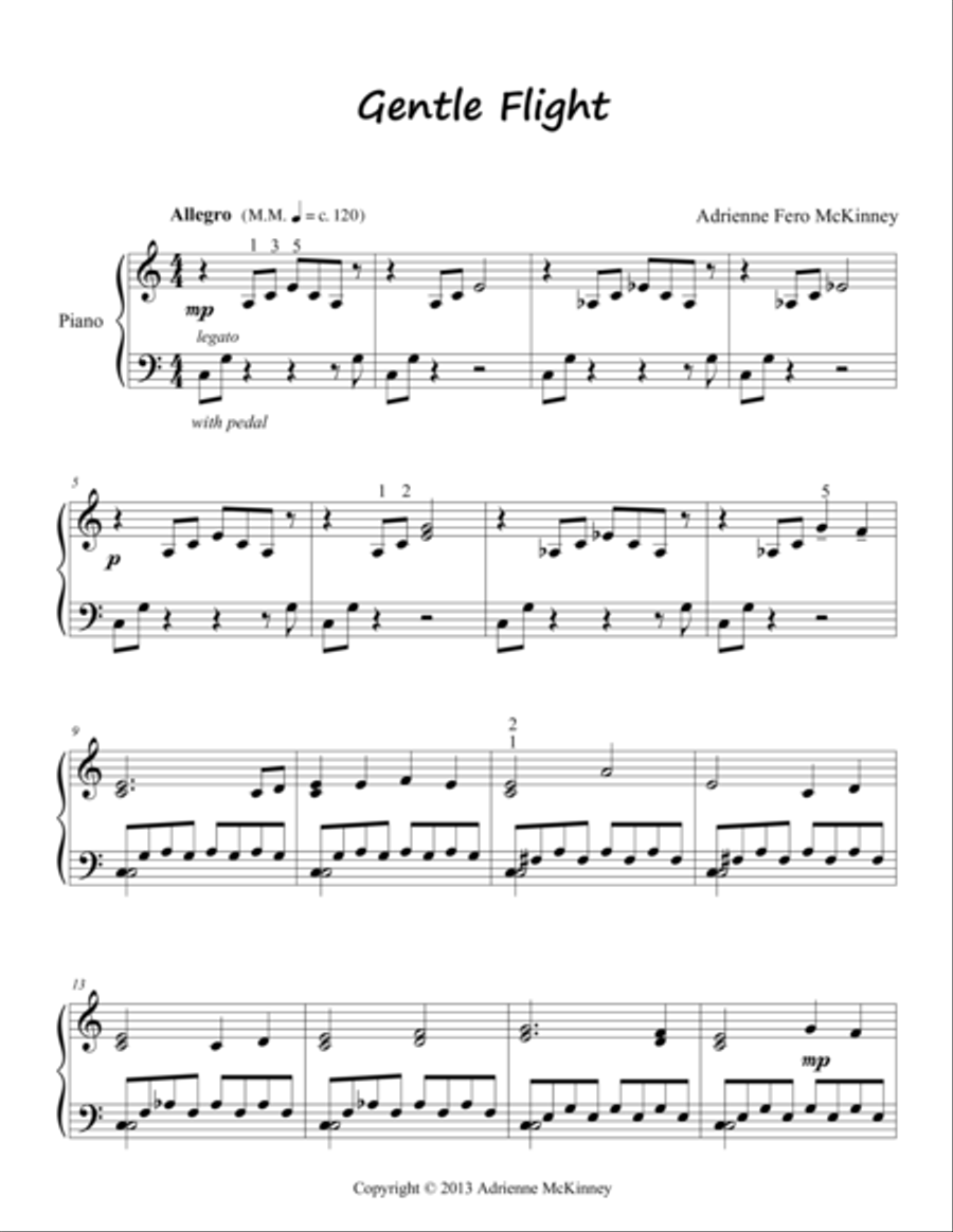 Gentle Flight Piano Method scores gallery preview page 1