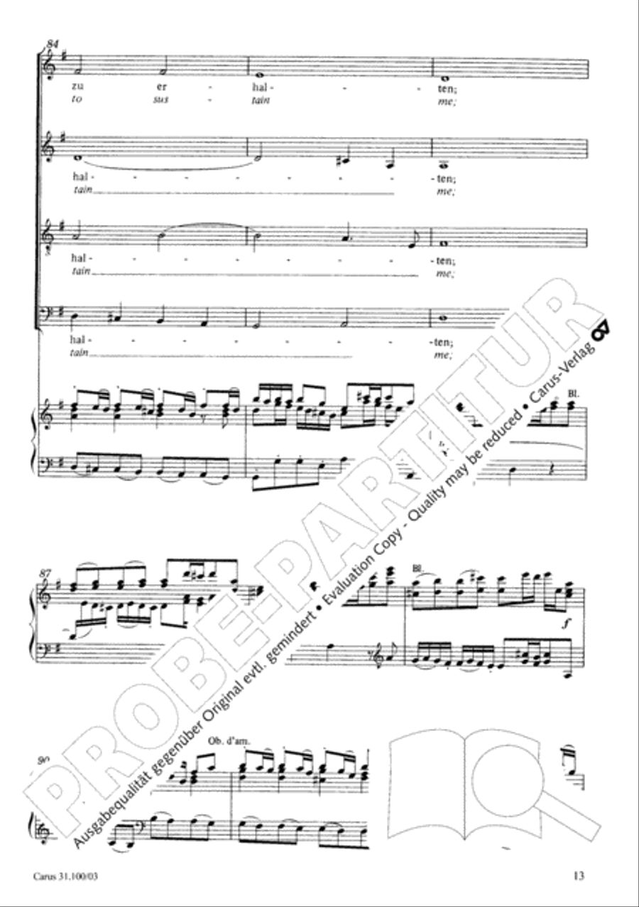 Whatever God ordains is right (Was Gott tut, das ist wohlgetan) 4-Part scores gallery preview page 14