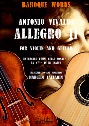 Book cover for ALLEGRO II (SONATE I - RV 47) - ANTONIO VIVALDI - FOR VIOLIN AND GUITAR