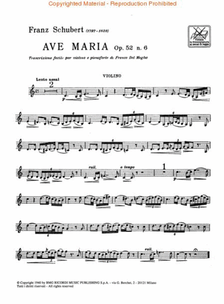 Ave Maria, Op. 52, No. 6 (Piano/Violin)