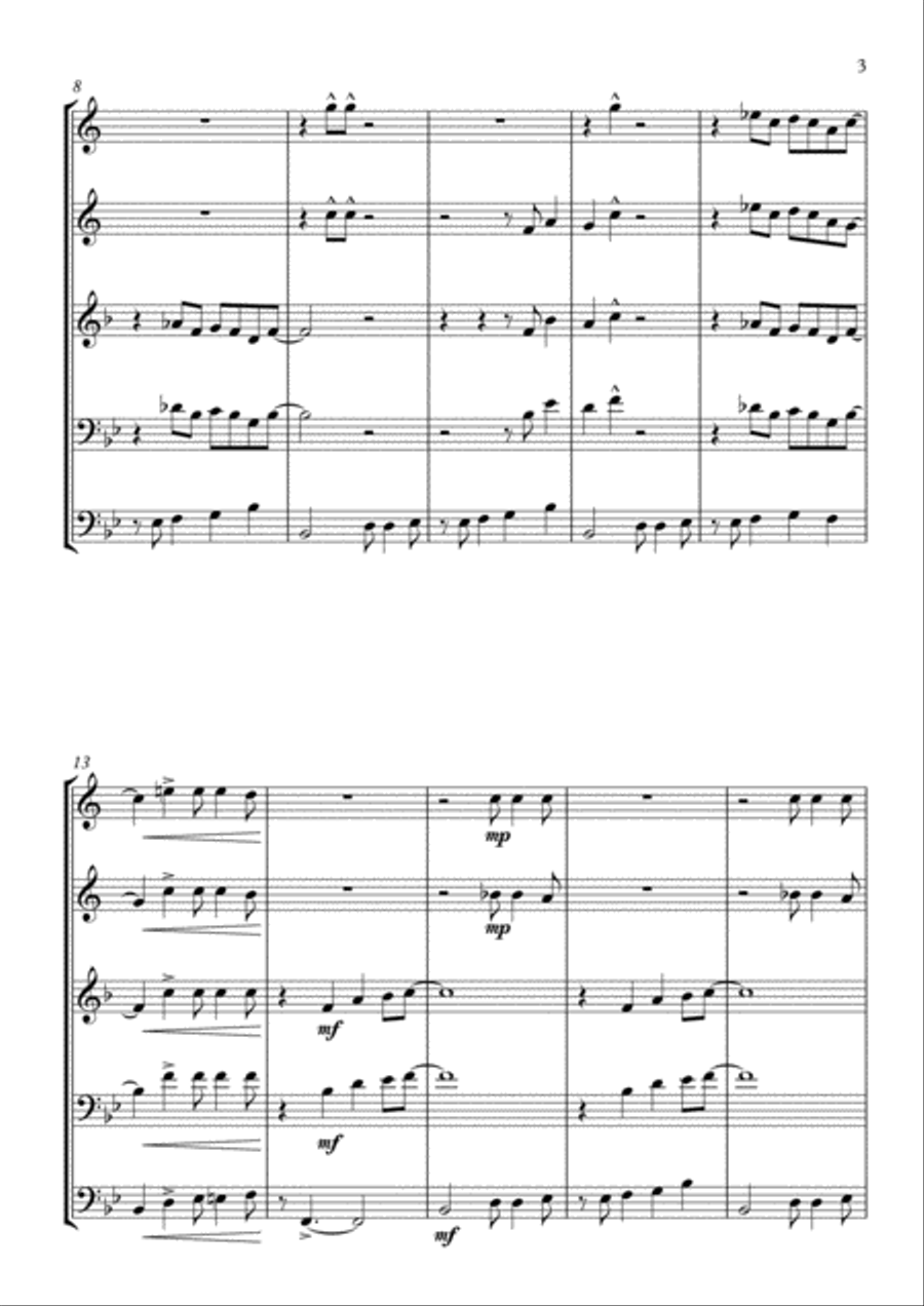 When the Saints Go Marching In - Brass Quartet Brass Quartet scores gallery preview page 3