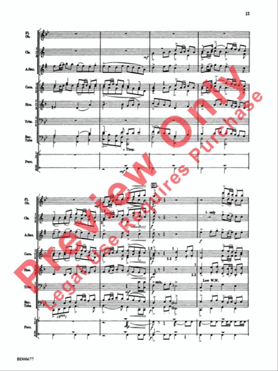 Brookshire Suite Concert Band scores gallery preview page 14