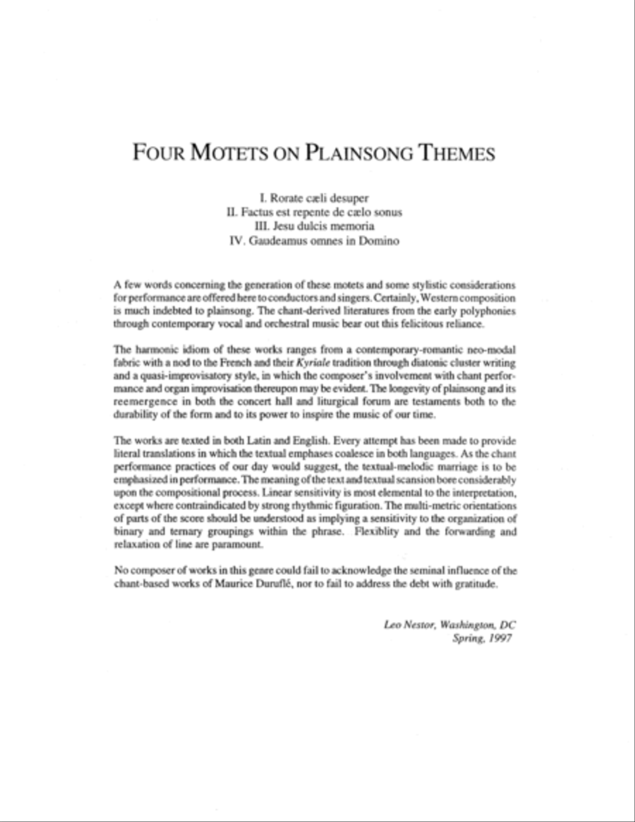 Four Motets on Plainsong Themes: 1. Rorate caeli desuper 4-Part scores gallery preview page 3