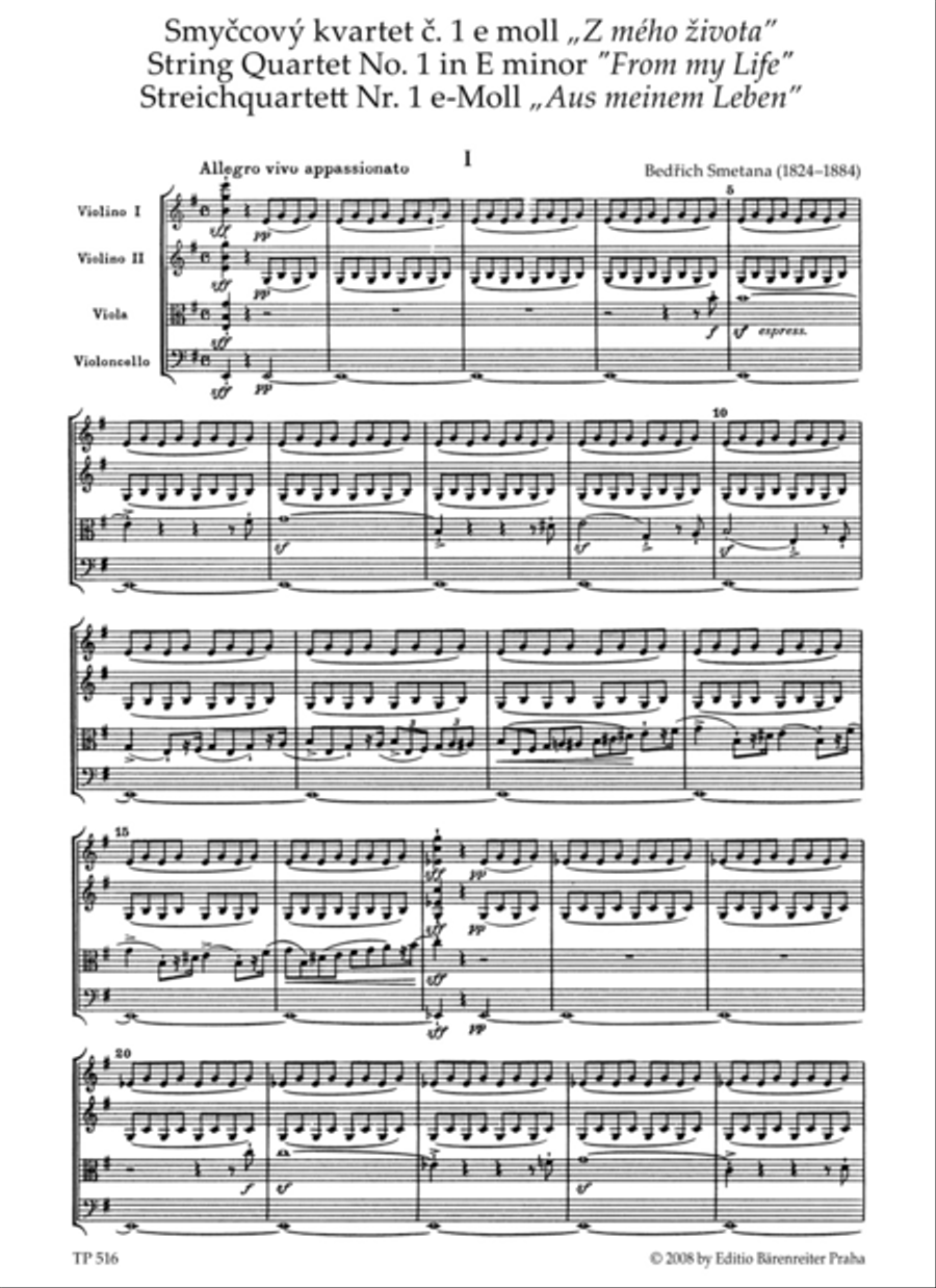String Quartet No. 1 e minor 'Aus meinem Leben' String Quartet scores gallery preview page 2