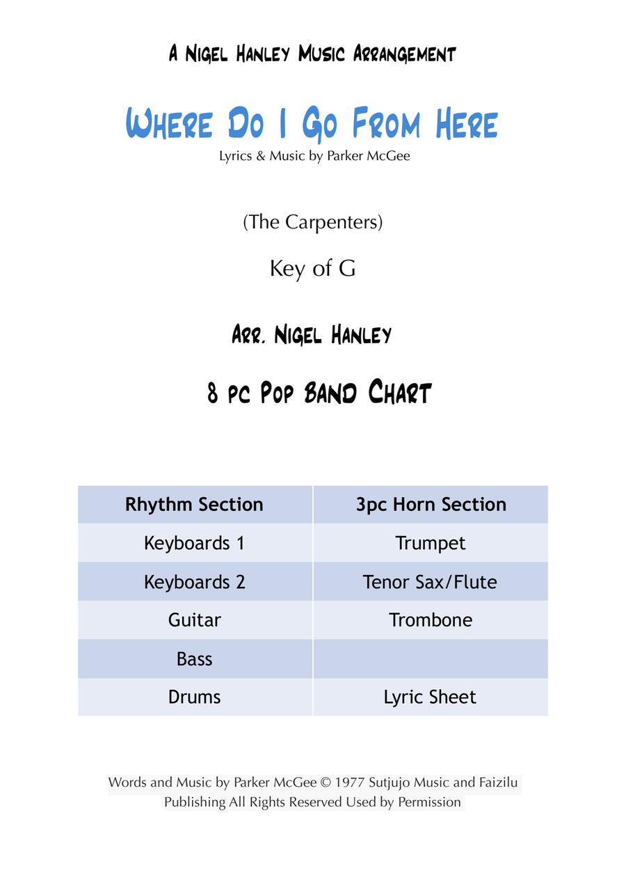Where Do I Go From Here Jazz Ensemble scores gallery preview page 3