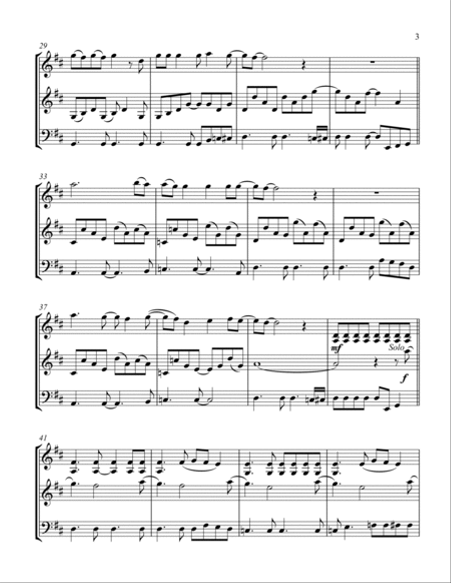 Sweet Child O' Mine String Trio scores gallery preview page 3