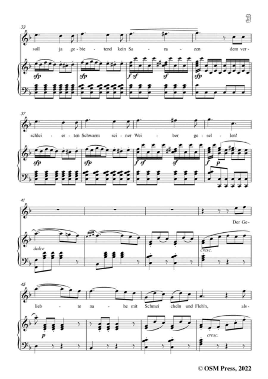 Loewe-Schleier-Romanze,in F Major,for Voice and Piano Voice Solo scores gallery preview page 5