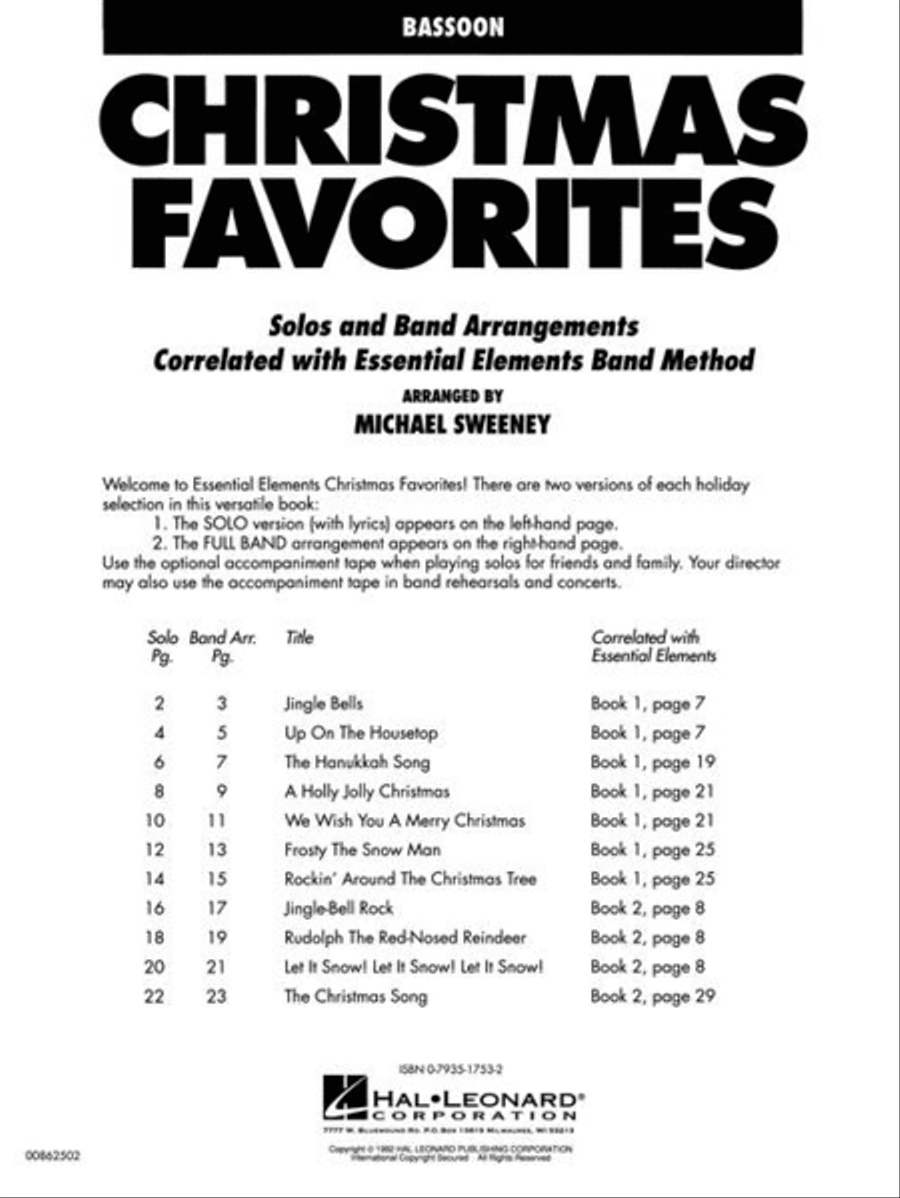 Essential Elements Christmas Favorites Concert Band Methods scores gallery preview page 3