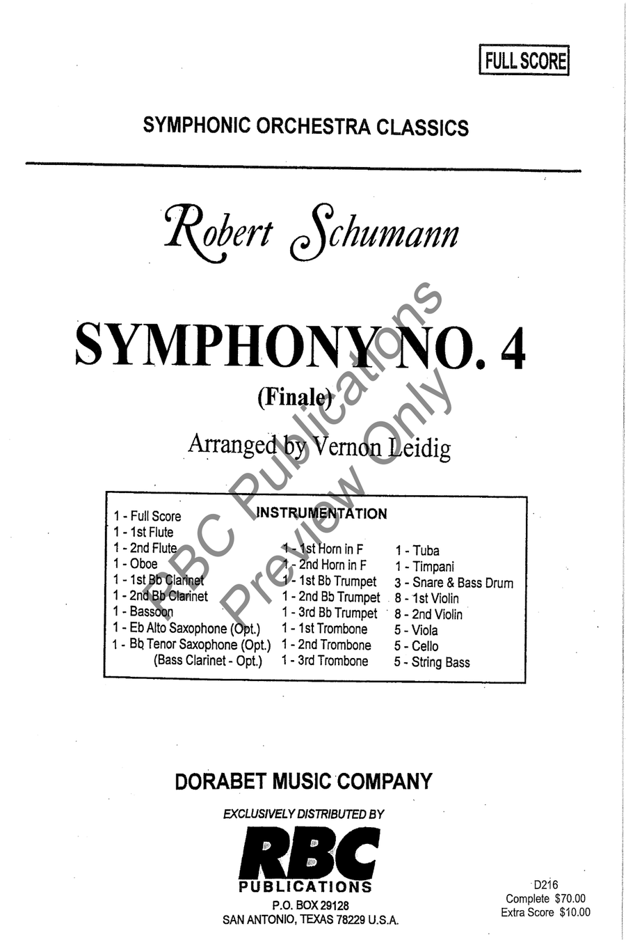 Symphony #4 Finale Full Orchestra scores gallery preview page 2