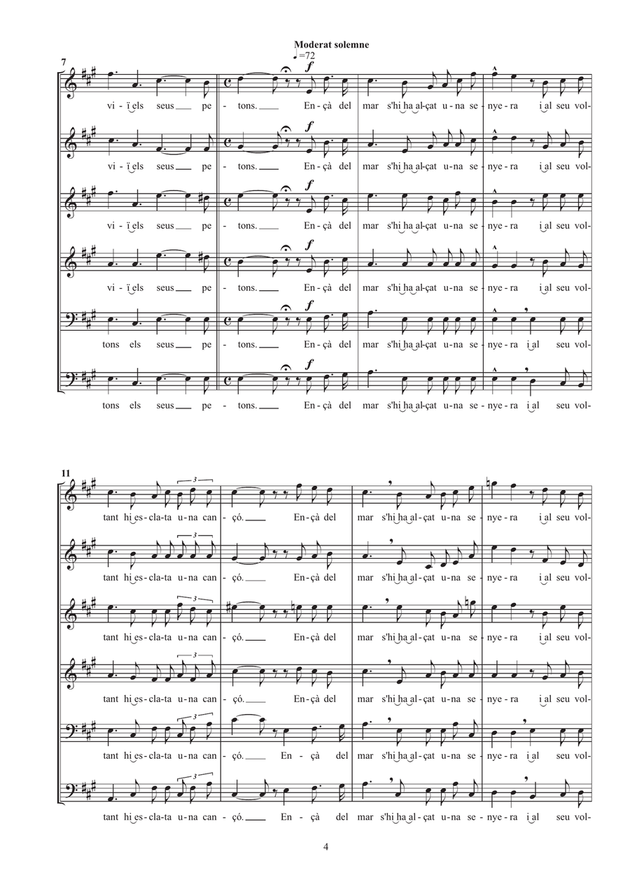 El cant de la senyera El cant de la senyera 4-Part scores gallery preview page 4