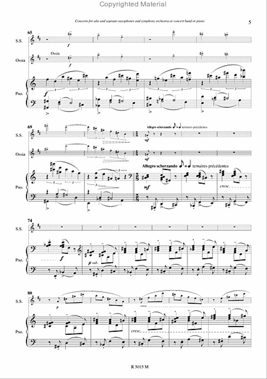 Concerto pour saxophone Piano Accompaniment scores gallery preview page 6