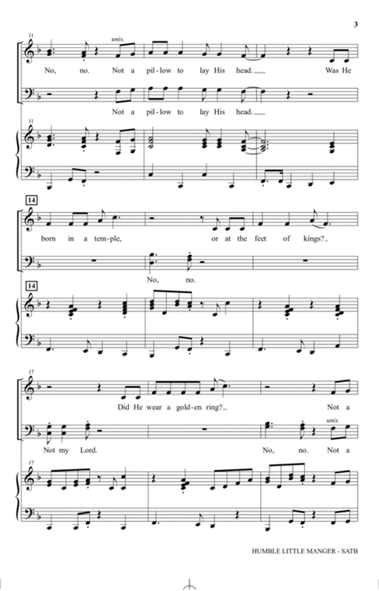 Humble Little Manger (arr. James Michael Stevens)