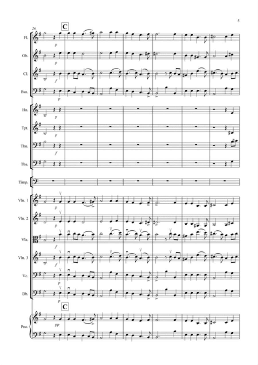 Prelude And Te Deum for School Orchestra Full Orchestra scores gallery preview page 5