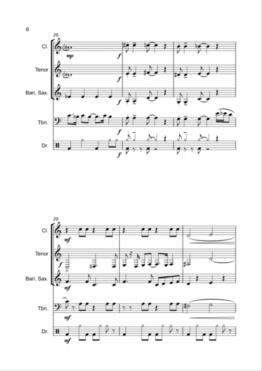 Paddington Bear Theme Clarinet scores gallery preview page 6