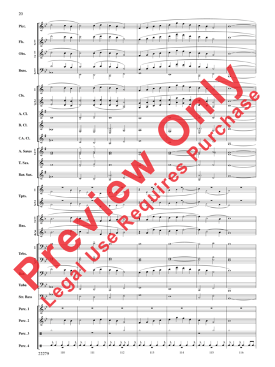 Bayou Breakdown Concert Band scores gallery preview page 21
