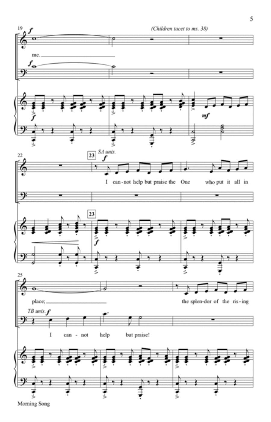 Morning Song Morning Song 4-Part scores gallery preview page 4