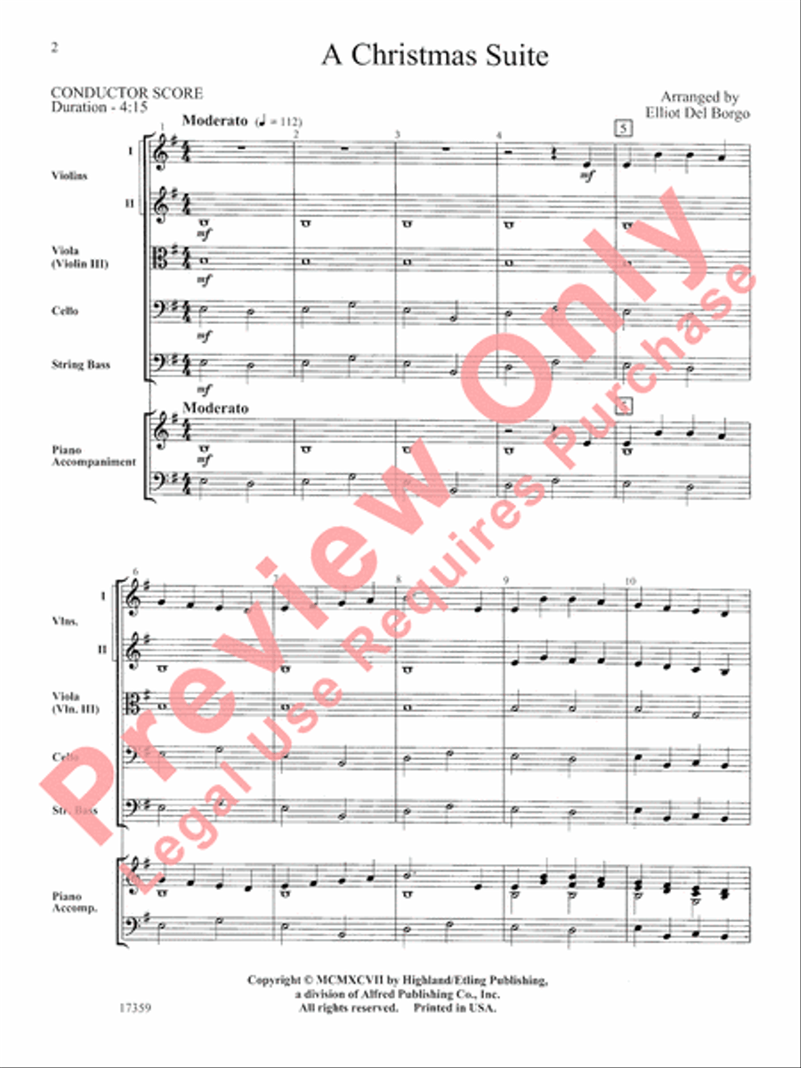 A Christmas Suite String Orchestra scores gallery preview page 3
