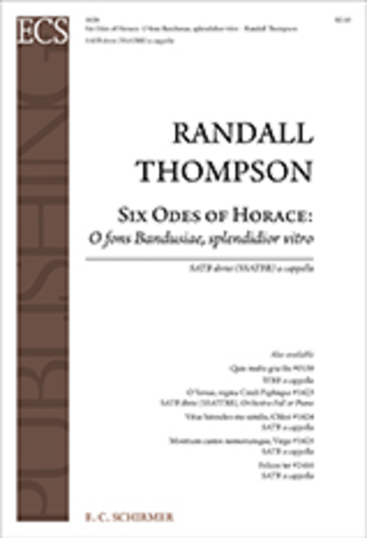 Six Odes of Horace: O fons Bandusiae, splendidior vitro image number null