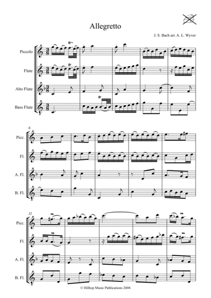Allegretto arr. flute quartet image number null