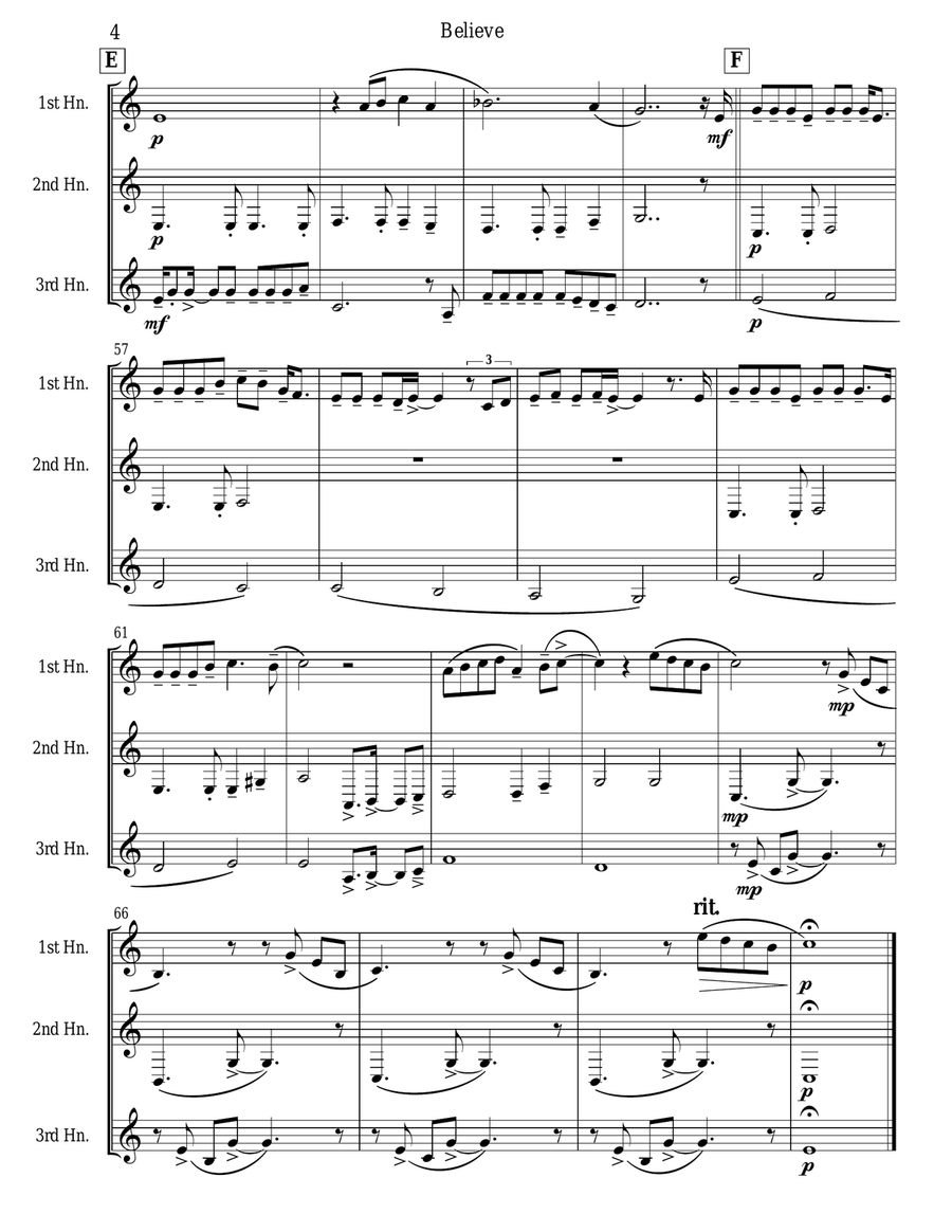 Believe Brass Trio scores gallery preview page 4