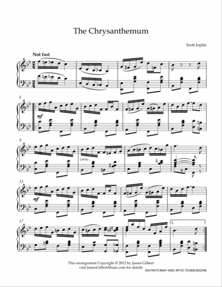 The Chrysanthemum The Chrysanthemum Piano Solo scores gallery preview page 2