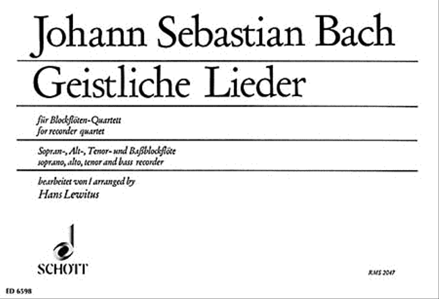 Geistliche Lieder Recorder scores gallery preview page 1