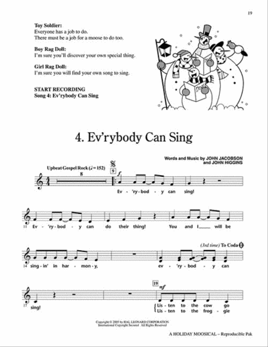 Holiday Moosical, A Holiday Moosical, A Choir scores gallery preview page 5