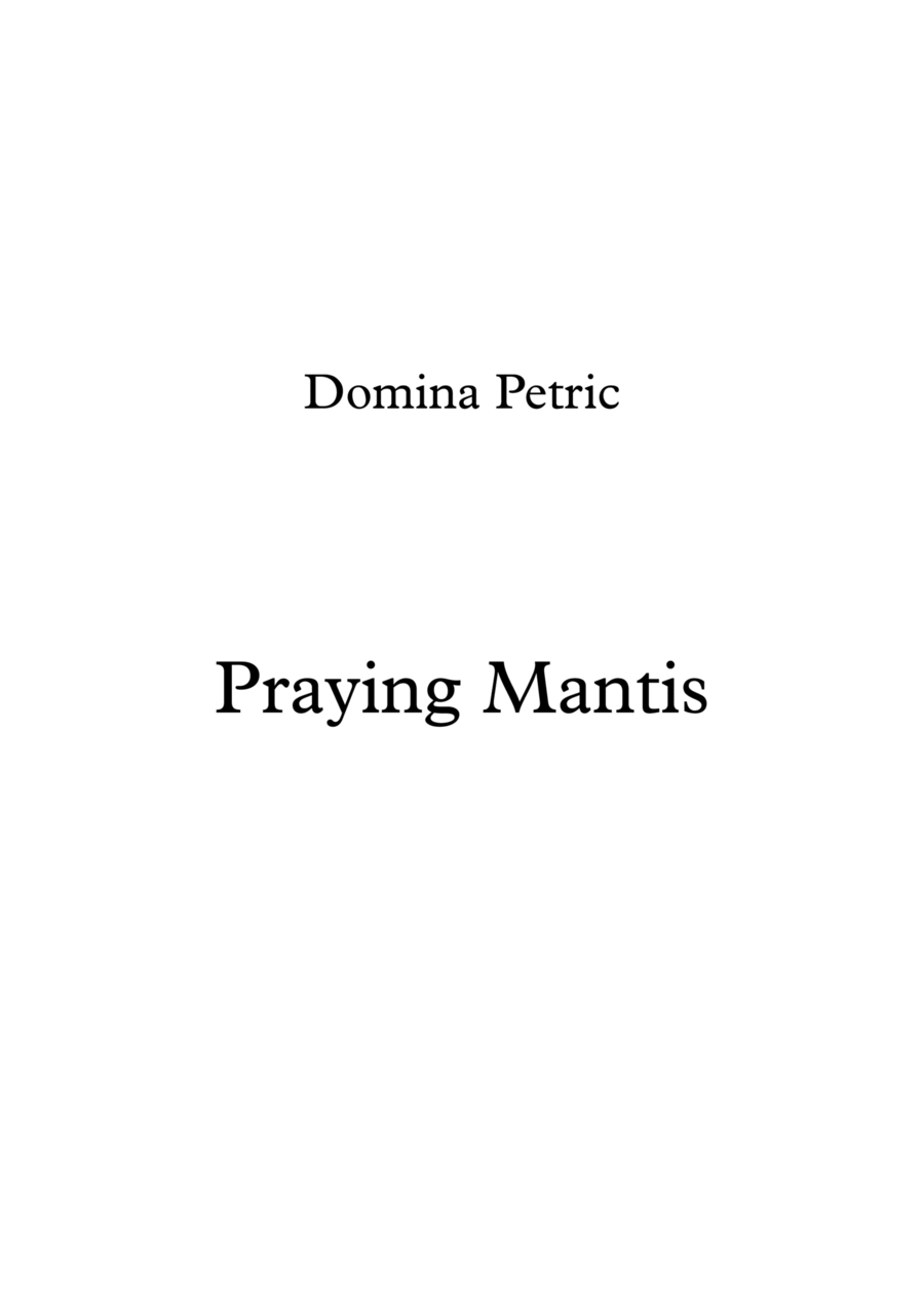 Praying Mantis Piano Solo scores gallery preview page 1