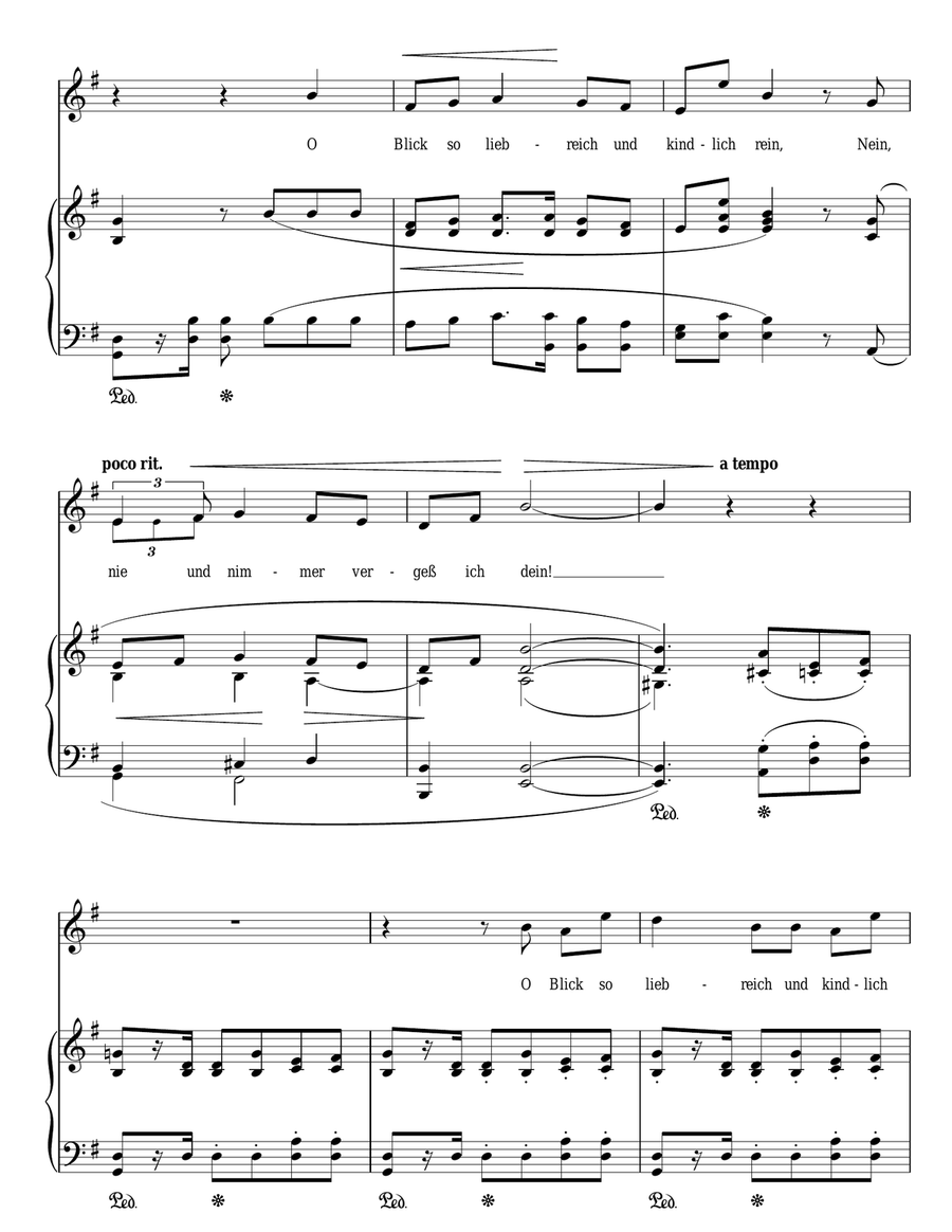 Two Brown Eyes (Zwei Braune Augen) Piano, Vocal scores gallery preview page 2