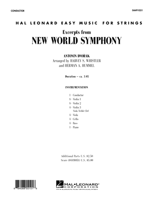 Book cover for Excerpts from New World Symphony - Full Score