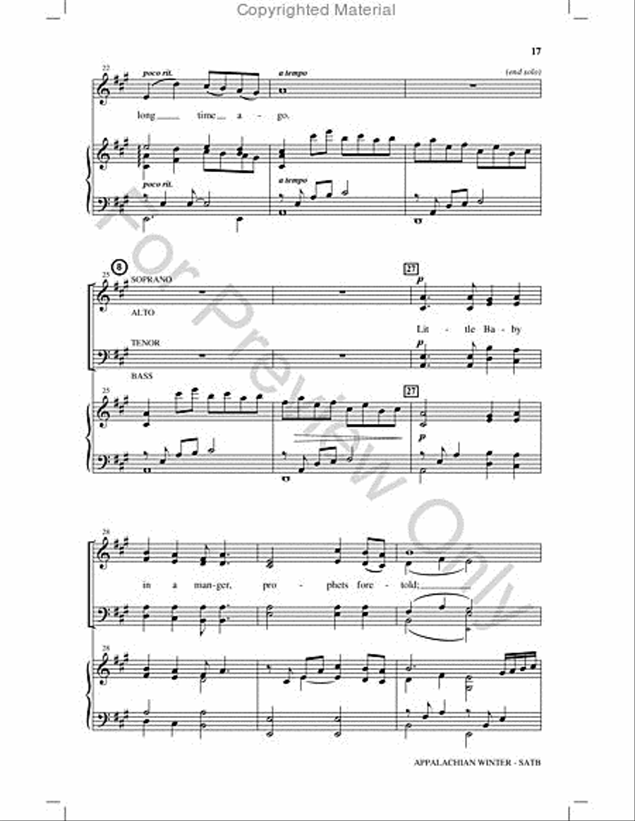 Appalachian Winter Choir scores gallery preview page 16