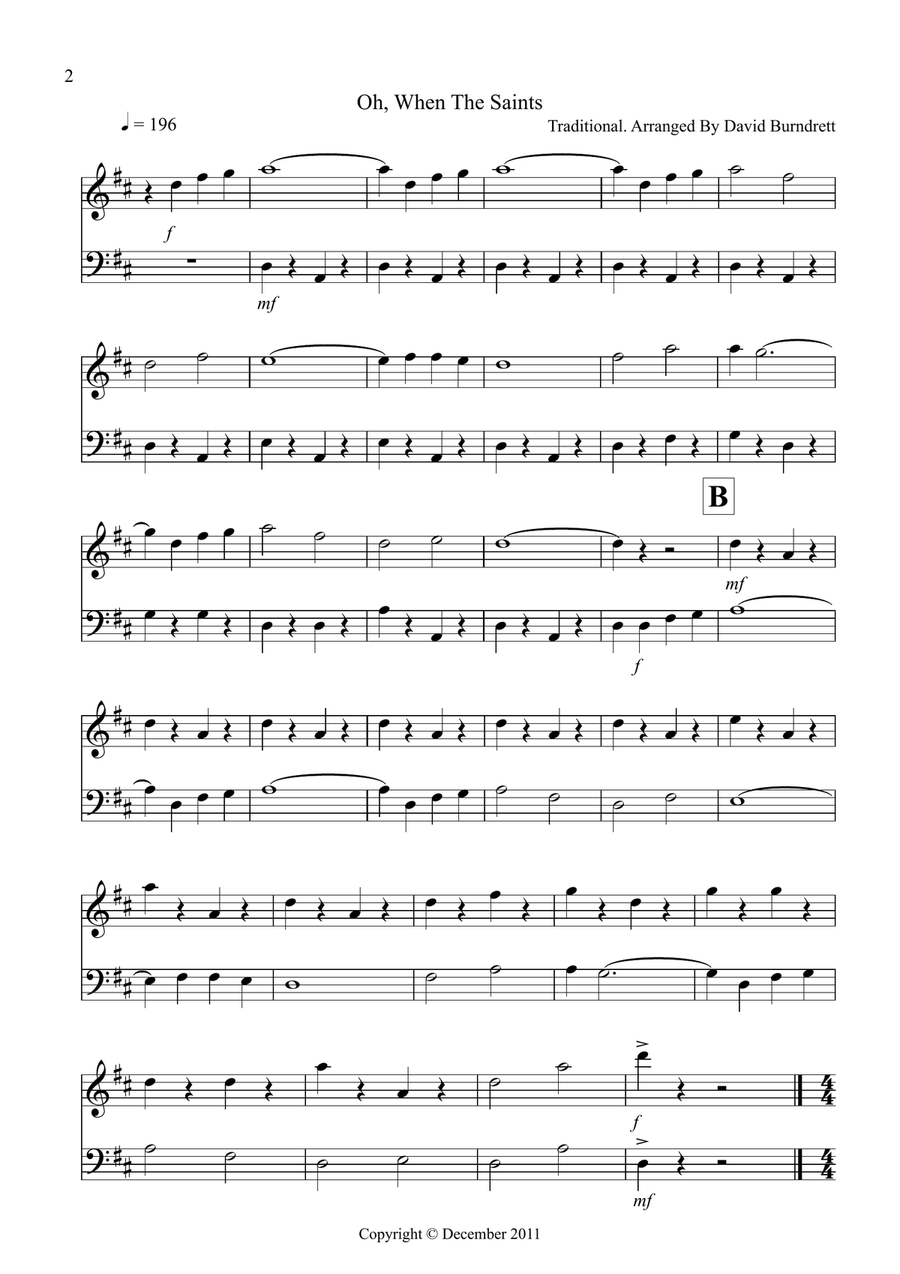 8 Easy Duets for Flute and Trombone Flute scores gallery preview page 2