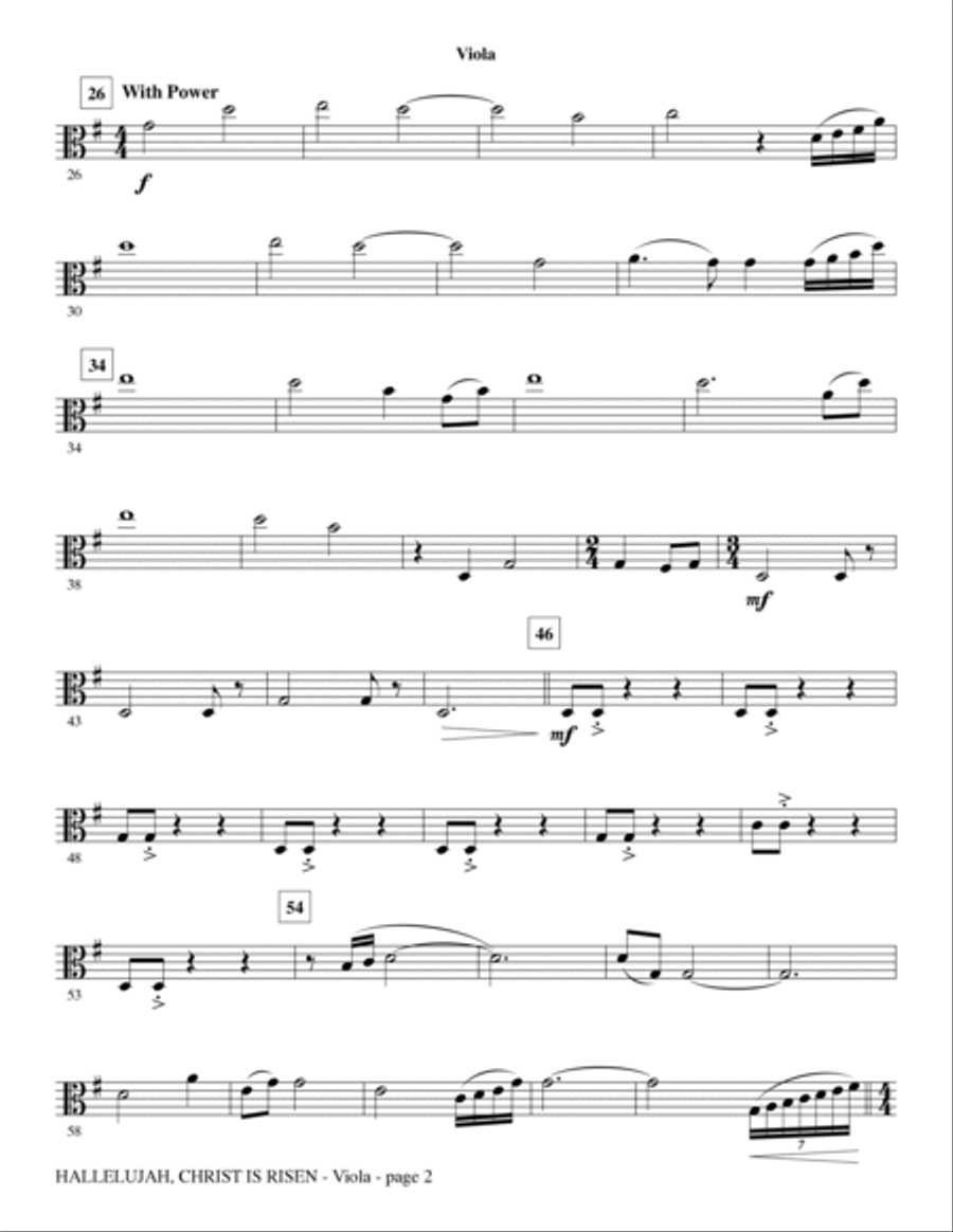 Hallelujah, Christ Is Risen - Viola Choir scores gallery preview page 2