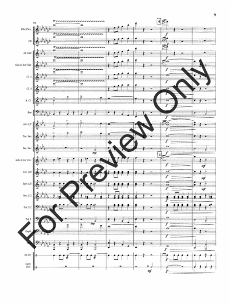 Slavic Farewell Concert Band scores gallery preview page 12