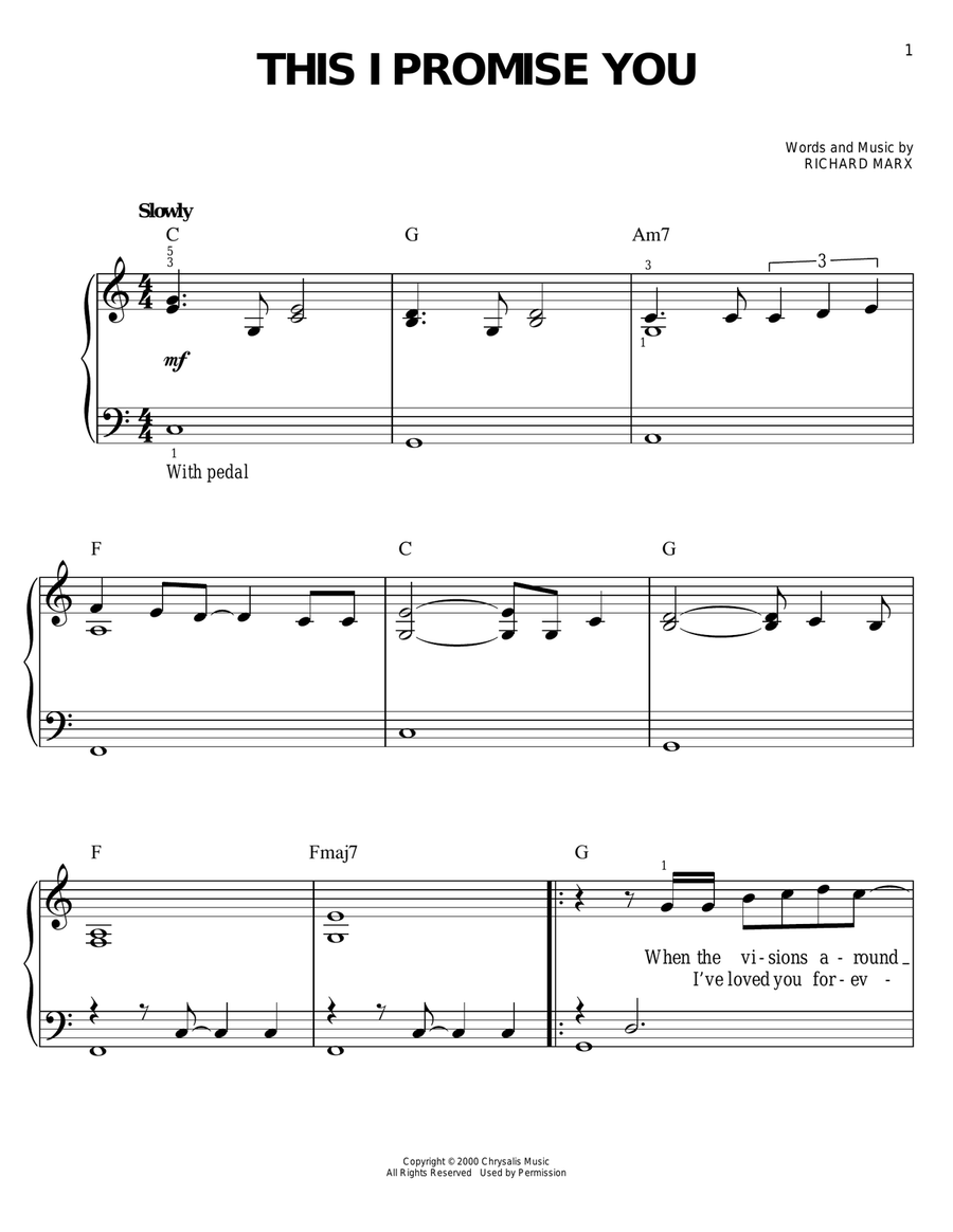 This I Promise You Easy Piano scores gallery preview page 1