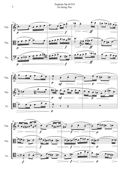 Fughette Op.44 N.8 for String Trio image number null