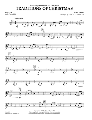 Traditions of Christmas - Violin 3 (Viola Treble Clef)