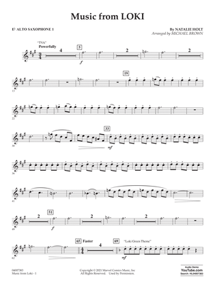 Music from "Loki" (arr. Michael Brown) - Eb Alto Saxophone 1