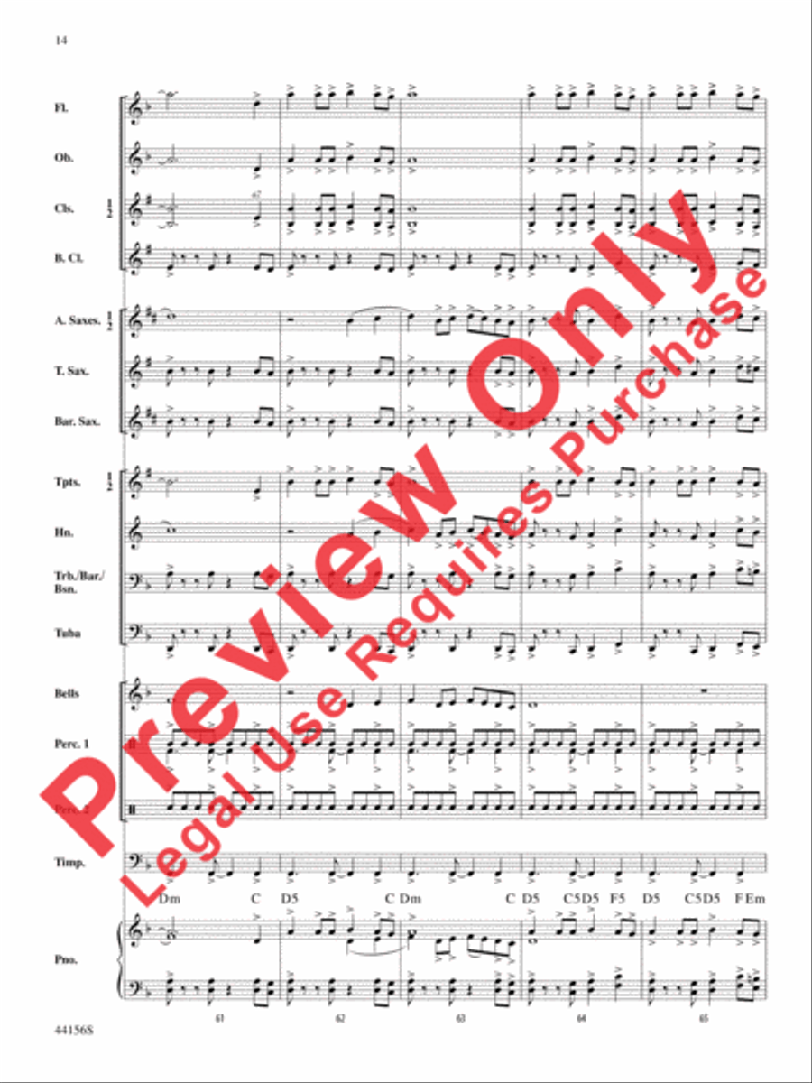 Holiday Celebrations Concert Band scores gallery preview page 14