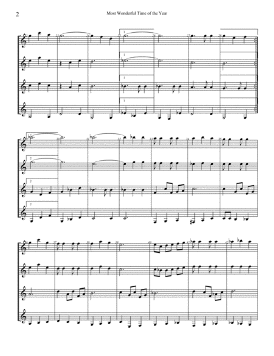 The Most Wonderful Time Of The Year Guitar scores gallery preview page 2