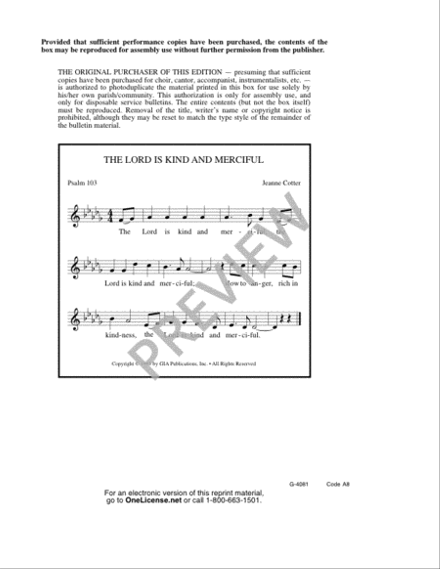 The Lord Is Kind and Merciful 4-Part scores gallery preview page 8