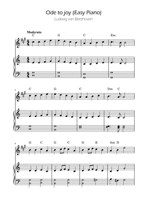 Ode To Joy - Easy Baritone Sax w/ piano accompaniment