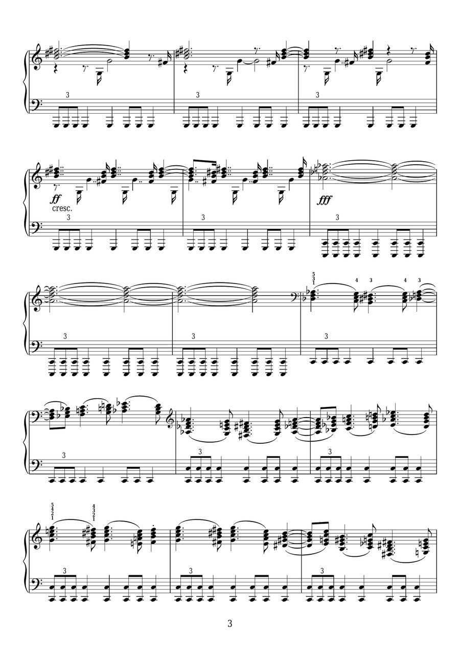 The Planets, Op. 32: Mars, the Bringer of War Piano Solo scores gallery preview page 3