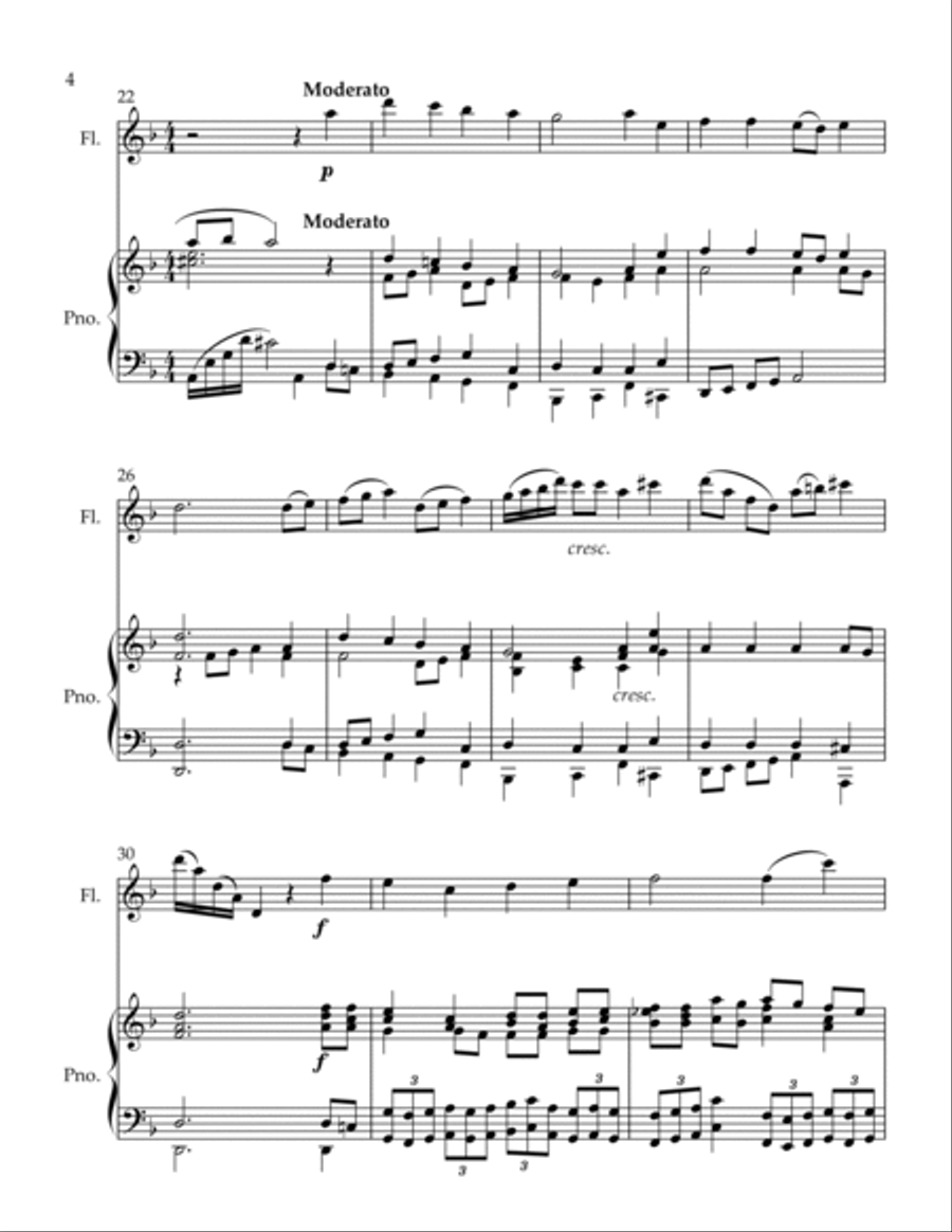 When I Survey the Wondrous Cross and O Sacred Head Now Wounded Flute Solo scores gallery preview page 4
