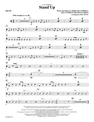 Stand Up (from Harriet) (arr. Mac Huff) - Drums