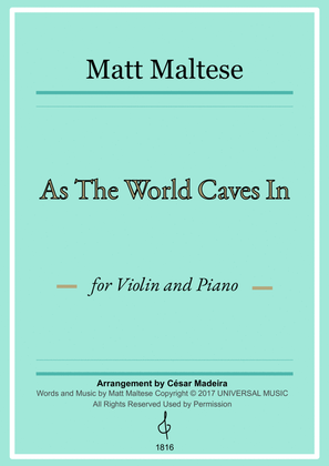 Book cover for As The World Caves In