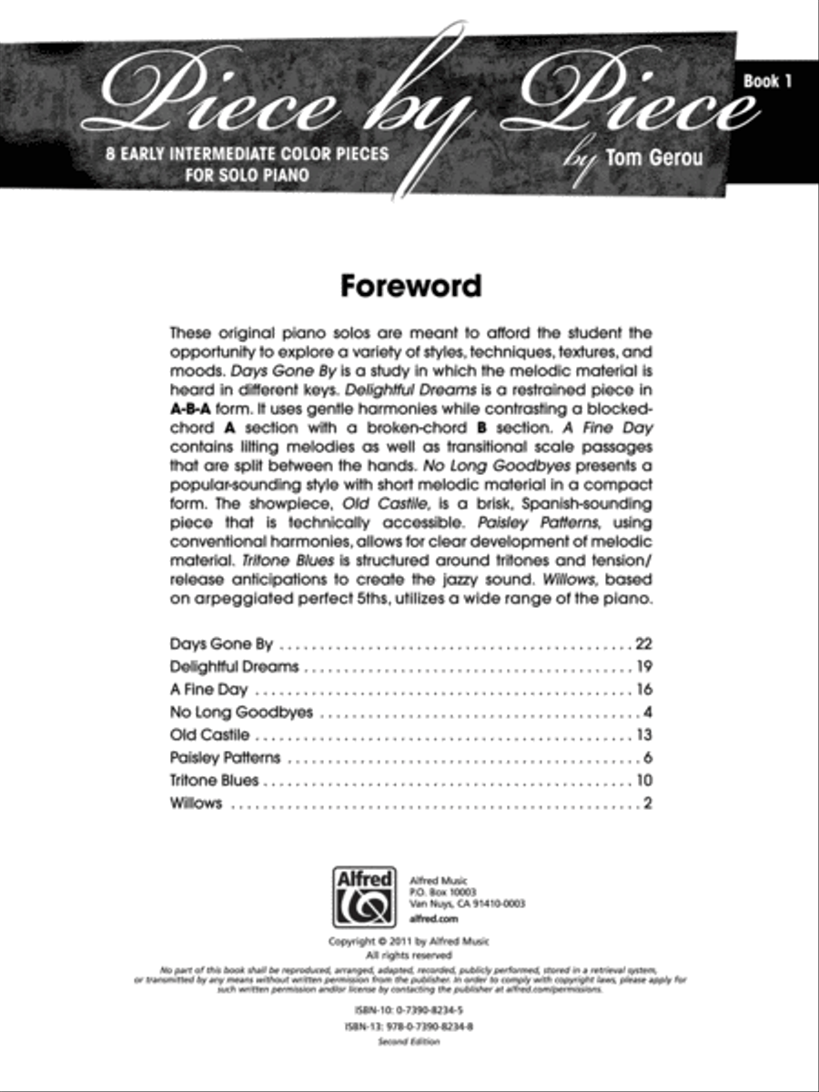 Piece by Piece, Book 1 Piece by Piece, Book 1 Piano Solo scores gallery preview page 2